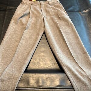 Men's Slates Brown print Dress Pants, Size 30x32